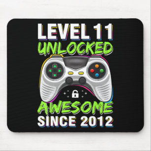 11yr Bday Son Boy Funny Gamer 11th 11 Year Old Bir Mouse Pad
