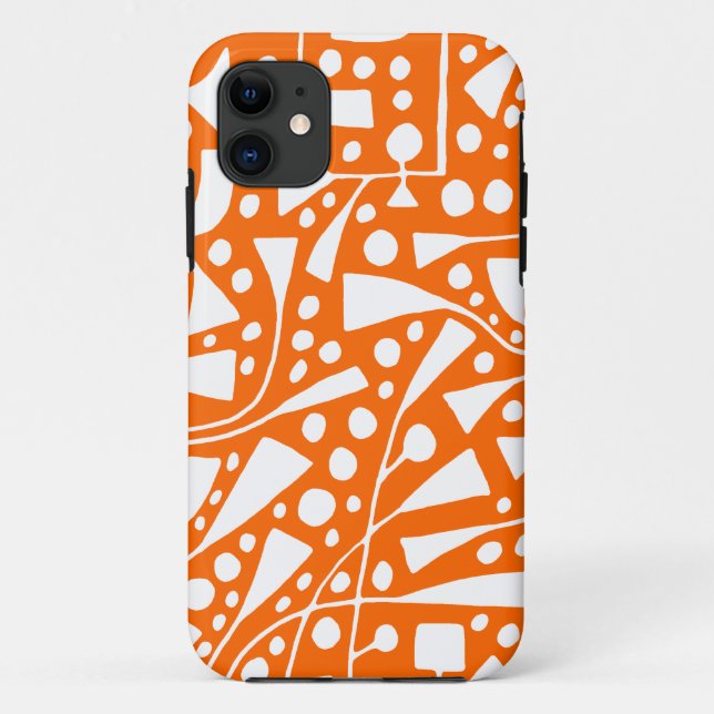 120112 White on Orange Case-Mate iPhone Case (Back)