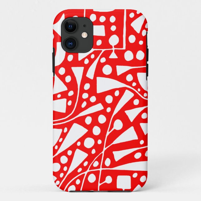 120112 White on Red Case-Mate iPhone Case (Back)