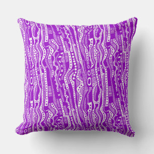 120115 - Purple on White Throw Pillow