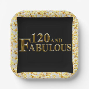 120 Birthday Paper Plate