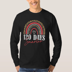 120 Days Smarter Happy 120th Day Of School Rainbow T-Shirt