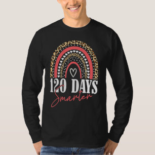 120 Days Smarter Happy 120th Day Of School Rainbow T-Shirt