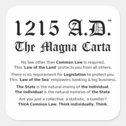 1215 A.D.™ Stickers de common law Magna Carta