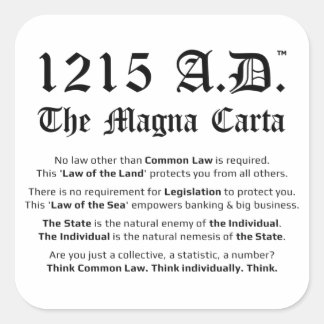 1215 A.D.™ Stickers de common law Magna Carta