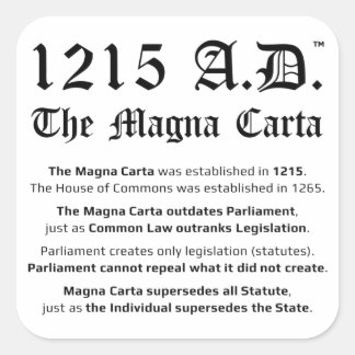 1215 A.D.™ Stickers de common law Magna Carta