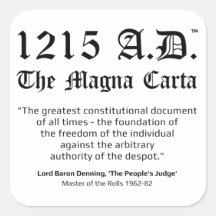 1215 A.D.™ The Magna Carta Quote Stickers