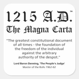 1215 A.D.™ The Magna Carta Quote Stickers