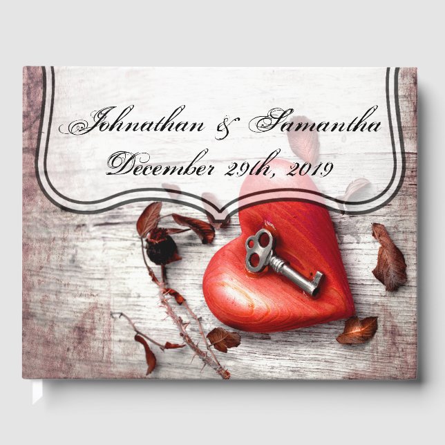 122 Page Mariage livre d'or Country Wood Key to my (Recto)