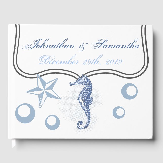 122 Page Mariage Livre d'or Seahorse Ocean Beach (Recto)