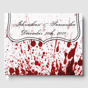 122 Page Wedding Guestbook Blood Splatter Vampire