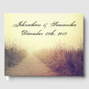 122 Page Wedding Guestbook Sunrise Pathway Walkway