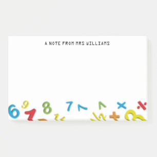 123 numbers Maths Personalized Post-it Notes
