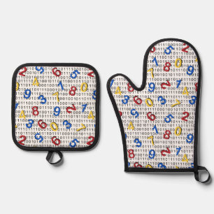 123 Numbers Red Yellow Blue Oven Mitt & Pot Holder Set
