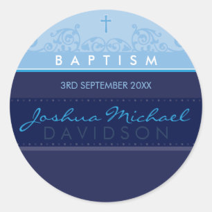 125 Suzi CUSTOM STICKER SEALS elegant navy blue