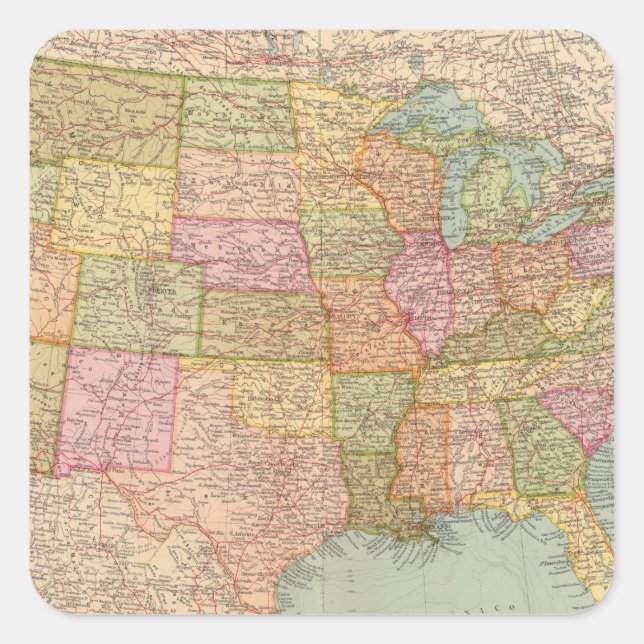 12728 United States Square Sticker (Front)