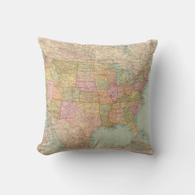 12728 United States Throw Pillow (Front)