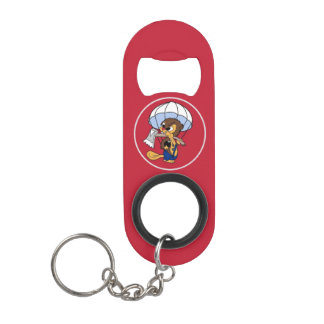 127AEB Red Bottle opener keychain Keychain Bottle Opener