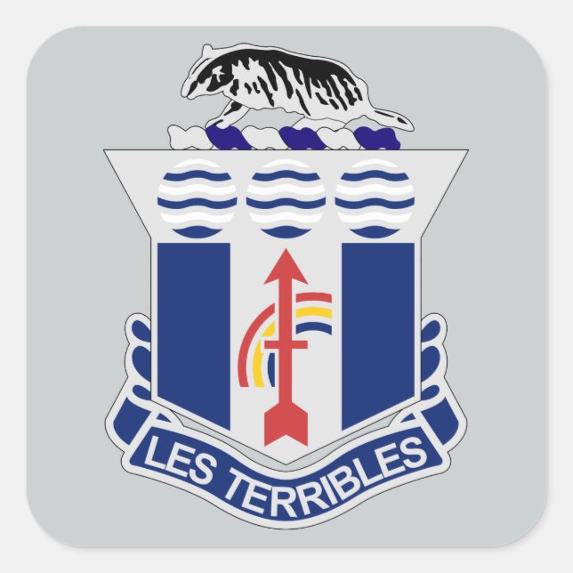127th Infantry Regiment Square Sticker (Front)