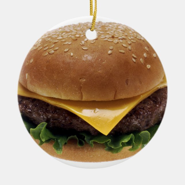 1280px-Cheeseburger.png Ceramic Ornament (Front)