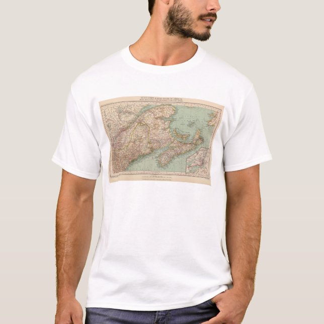 129 Maine, Nova Scotia, New Brunswick, Quebec T-Shirt (Front)