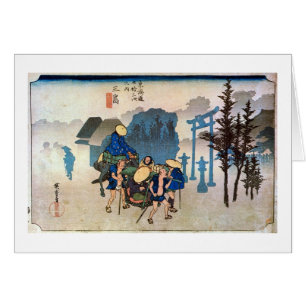 12. 三 島 宿, 重 Mishima-juku, Hiroshige, Ukiyo-e, 広