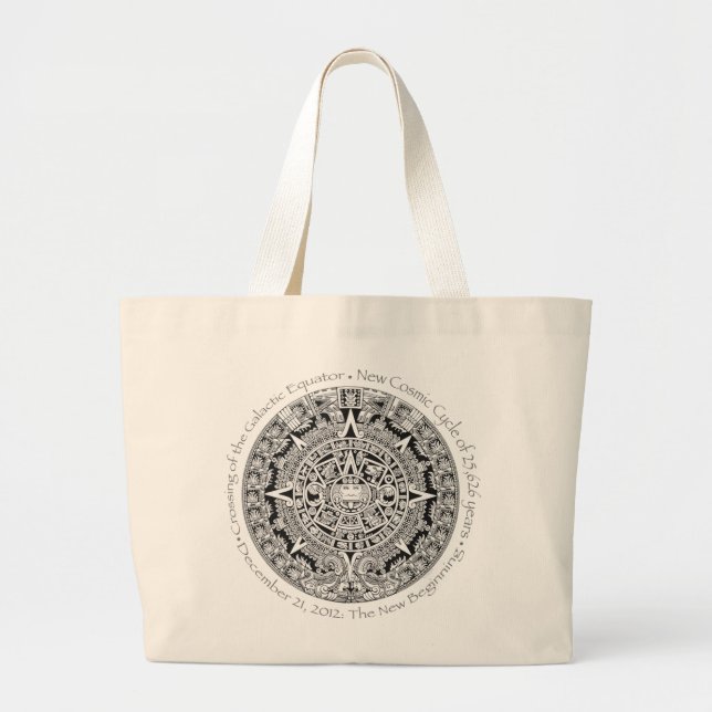 12.21.2012: The New Beginning Mayan commemorative Large Tote Bag (Front)