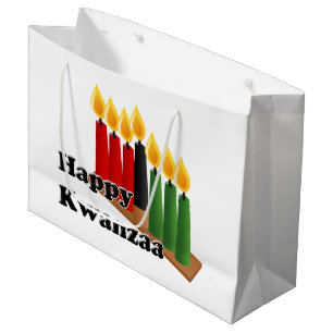 12-26 Happy Kwanzaa Large Gift Bag