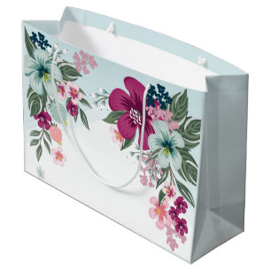 12.5lx4wx9h Grand sac cadeau Fleur tropicale sur B