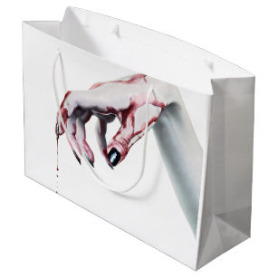 12.5lx4wx9h Large Gift Bag zombie blood drip vampi