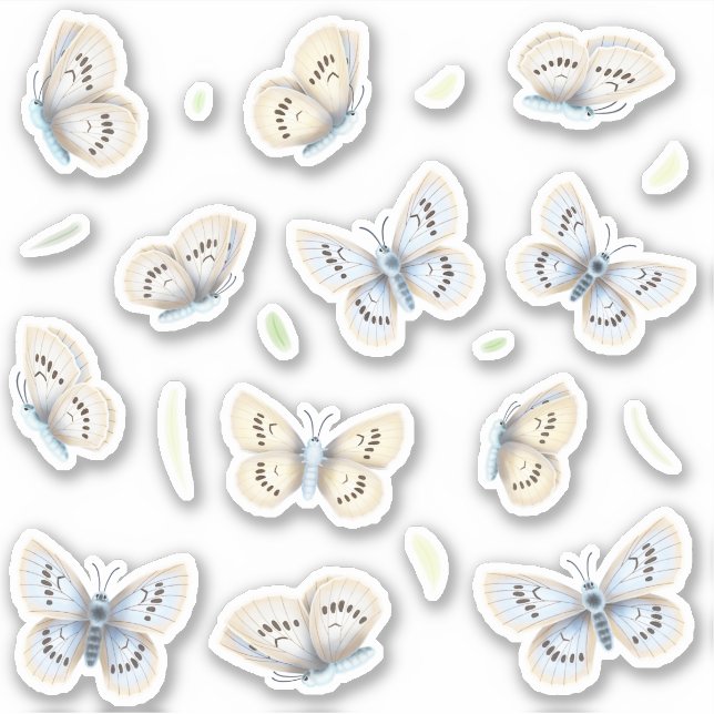 12 Butterflies Make Your Own Nature Scene Decal (Front)
