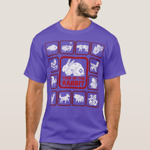 12 Chinese Zodiac Signs Year of The Rabbit 2023 T-Shirt