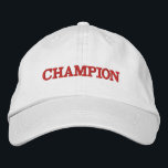 12 colour choices change text occasion name embroidered hat<br><div class="desc">Style: Alternative Apparel Basic Adjustable Cap Want a good-looking comfortable hat? This one's for you. From Alternative Apparel, this chino twill cap has a pre-curved bill, cloth strap and an antique brass slide buckle closure with tuck-in grommet, so it fits well on anyone. Contrasting navy underbill on all colours except...</div>