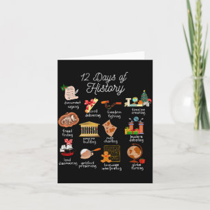 12 Day Of History Teacher Christmas Social Studies Card