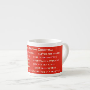 12 DAYS LYRICS Espresso Cup / Red