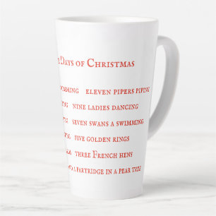 12 DAYS LYRICS Tall Latte Mug