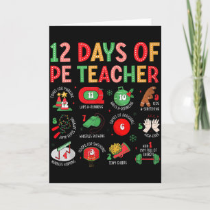 12 Days Of A Pe Teacher Christmas Physical Educati Card