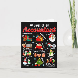 12 Days Of Accountant Christmas Accounting Major M Card
