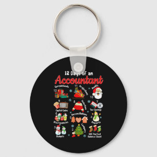 12 Days Of Accountant Christmas Accounting Major M Keychain