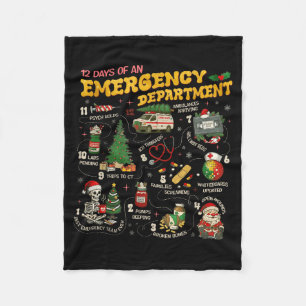 12 Days Of An Emergency Department, Er Nurse Chris Fleece Blanket