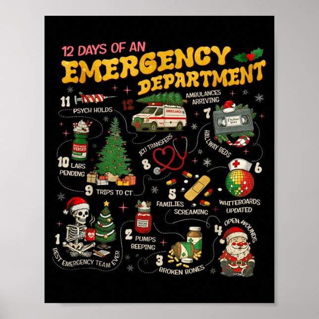12 Days Of An Emergency Department, Er Nurse Chris Poster (Front)