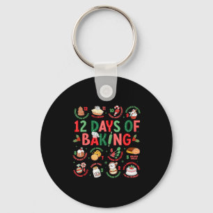 12 Days Of Baking Baker Christmas Cook Chef Baking Keychain