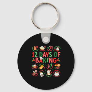 12 Days Of Baking Baker Christmas Cook Chef Baking Keychain