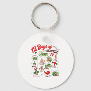 12 Days Of Chiropractic Christmas Chiropractor Keychain