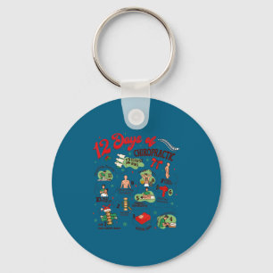 12 Days Of Chiropractic Christmas Chiropractor Keychain