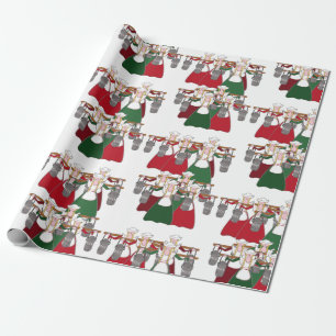 12 Days of Christmas 8 Maids A-Milking Wrapping Paper