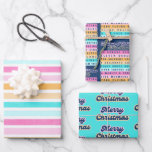 12 Days of Christmas at the Beach Retro Christmas Wrapping Paper Sheet<br><div class="desc">Wrap your gifts with colourful,  coastal charm with these '12 Days of Christmas at the Beach' wrapping paper sheets. Featuring a fun,  beachy twist on the classic Christmas carol,  a retro groovy font and bright tropical colours,  your gifts are sure to stand out. Art by KL Stock</div>