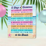 12 Days of Christmas at the Beach Retro Tropical Ceramic Ornament<br><div class="desc">Celebrate the holiday season in tropical style with this '12 Days of Christmas at the Beach' ornament. Infuse your Christmas decor with the spirit of sun-soaked shores, warm sand, and a gently waving palm tree. This charming piece combines the traditional Christmas carol with a playful beach theme, creating a unique...</div>