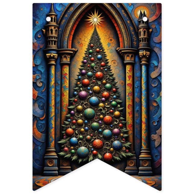 12 Days of Christmas Bunting Flags (Sixteenth Flag)