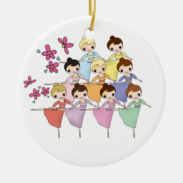 12 Days of Christmas Ceramic Ornament (Front)